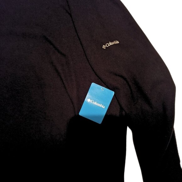 Columbia Black Holly Hideaway Waffle Weave Long-Sleeve Thumb Shirt Tunic Top 1X - Picture 5 of 9